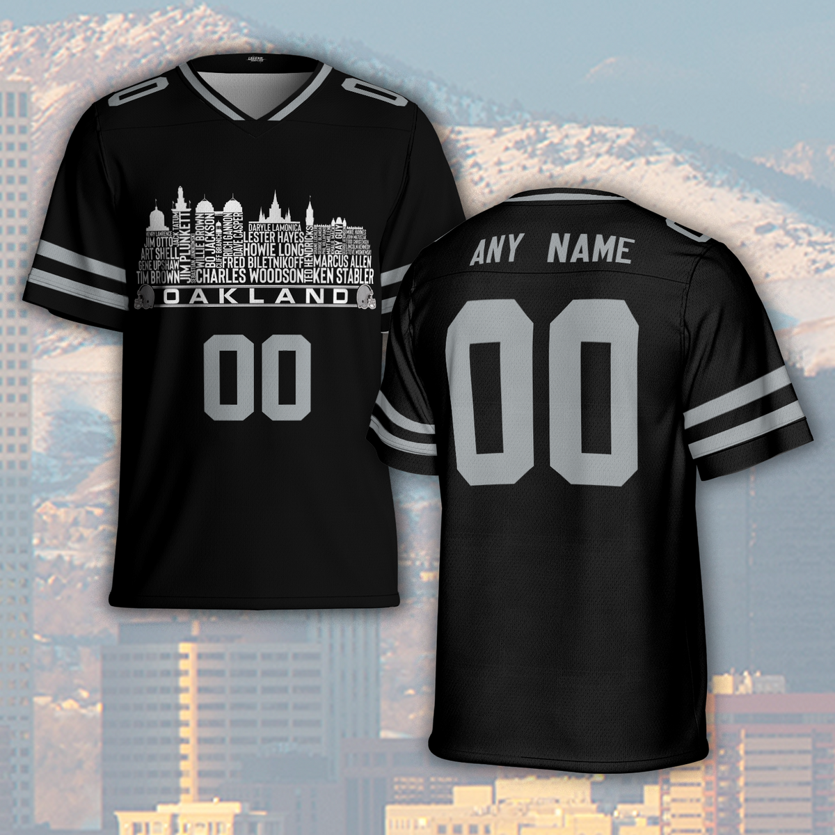 Las Vegas Jersey Custom Football Greatest Of All Time Team Legends Las Vegas City Skyline Jersey Shirt Personalized Embroidery Name Number