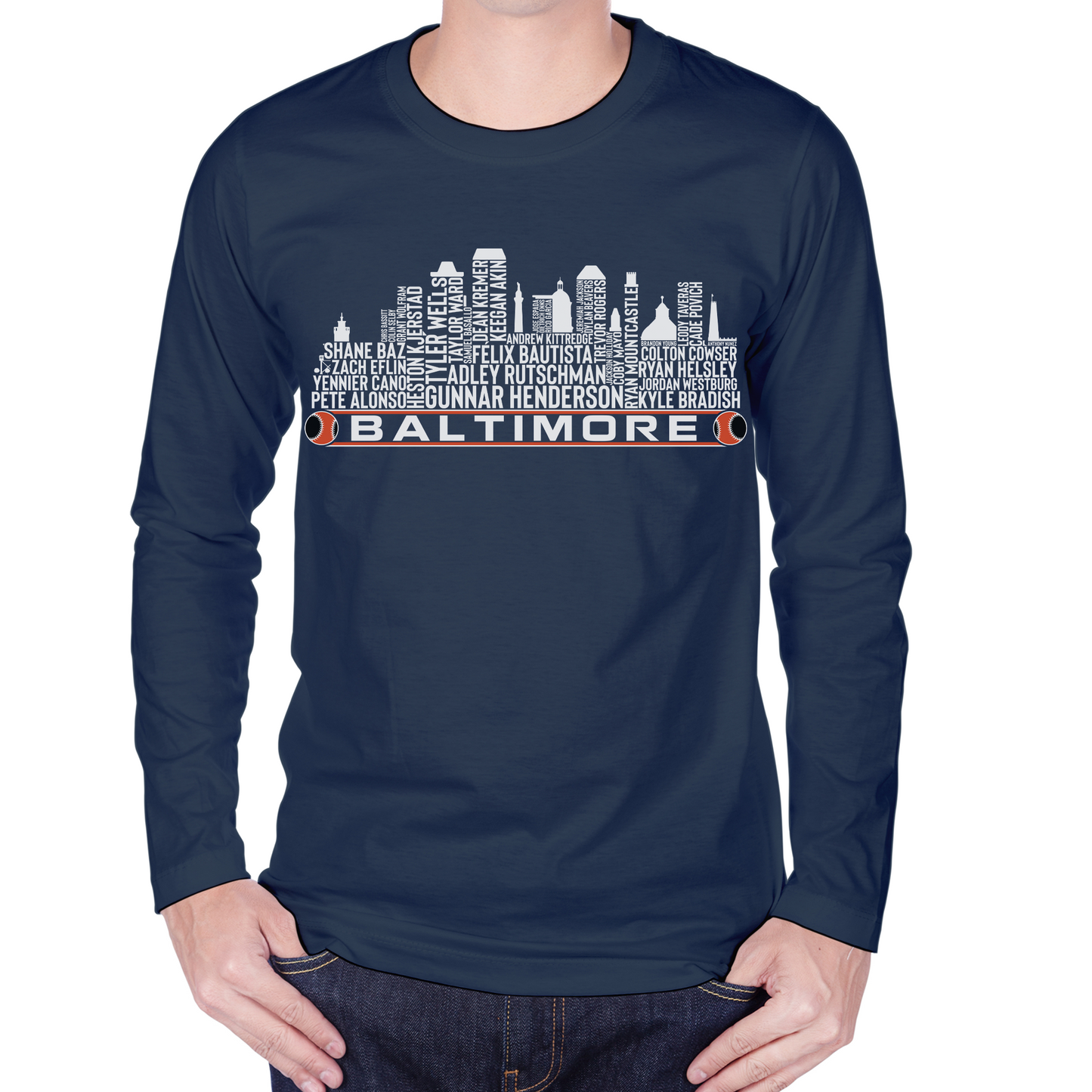 Baltimore Baseball Team Current Roster Baltimore City Skyline Shirts