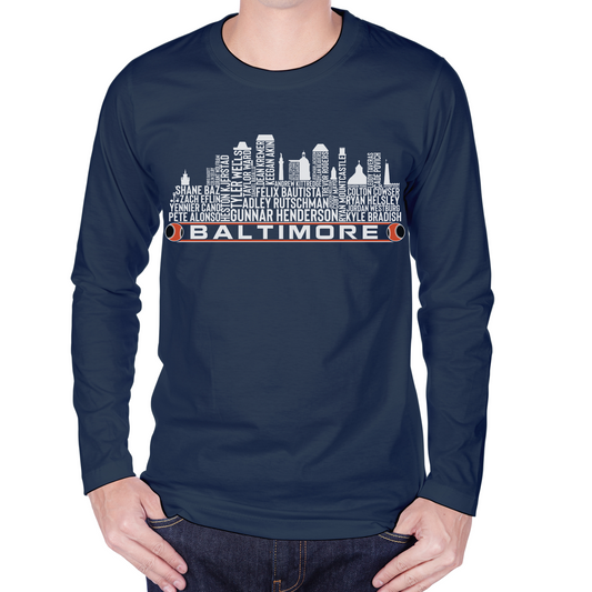 Baltimore Baseball Team Current Roster Baltimore City Skyline Shirts
