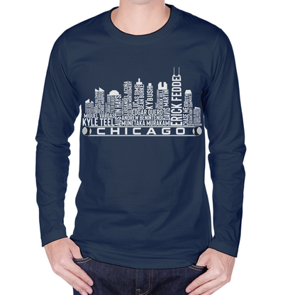 Chicago Baseball Team Current Roster Chicago City Skyline Shirts