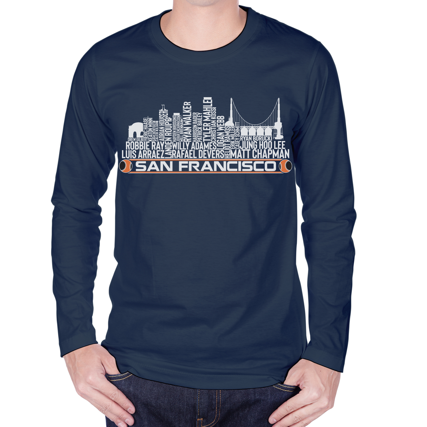 San Francisco Baseball Team Current Roster San Francisco City Skyline Shirts