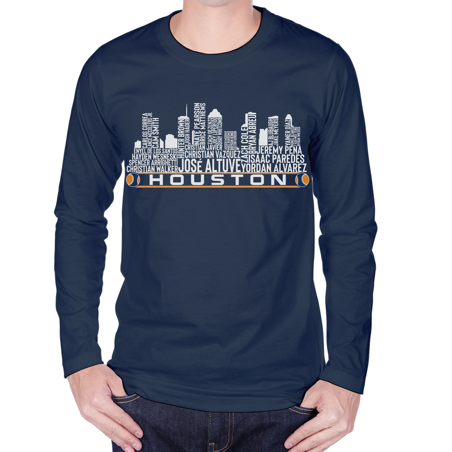 Houston Baseball Team Current Roster Houston City Skyline Shirts