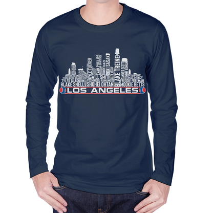 Los Angeles Baseball Team Current Roster Los Angeles City Skyline Shirts