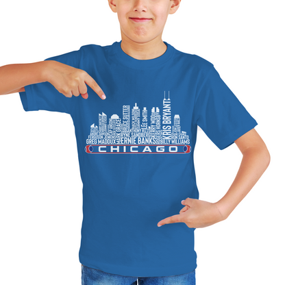 Chicago Baseball Greatest Of All Time Team Legend Chicago City Skyline Shirts