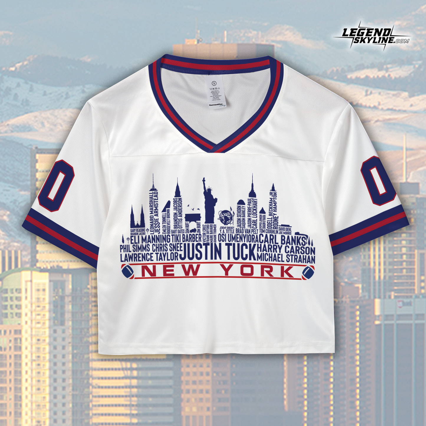 New York Jersey Custom Football Greatest Of All Time Team Legends New York City Skyline Jersey Shirt Personalized Embroidery Name Number