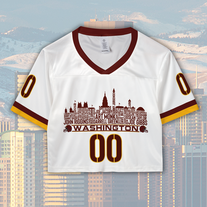 Washington Jersey Custom Football Greatest Of All Time Team Legends Washington D.C Skyline Jersey Shirt Personalized Embroidery Name Number