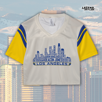 Los Angeles R Jersey Custom Football Greatest Of All Time Team Legends Los Angeles City Skyline Jersey Shirt Personalized Embroidery Name Number