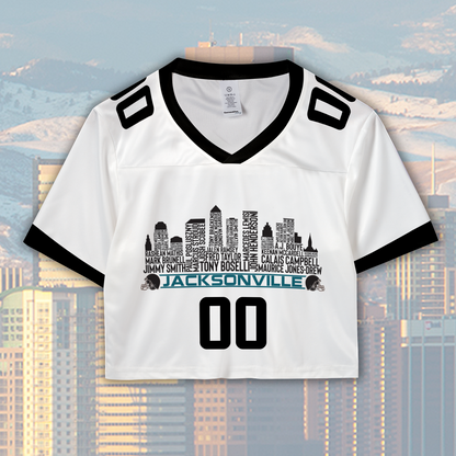 Jacksonville Jersey Custom Football Greatest Of All Time Team Legends Jacksonville City Skyline Jersey Shirt Personalized Embroidery Name Number