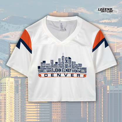 Denver Custom Football Jersey Greatest Of All Time Team Legends Denver City Skyline Shirt Personalized Embroidery Name Number