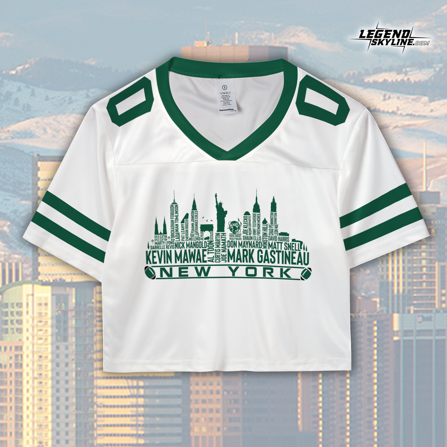 New York Jersey Custom Football Greatest Of All Time Team Legends New York City Skyline Jersey Shirt Personalized Embroidery Name Number