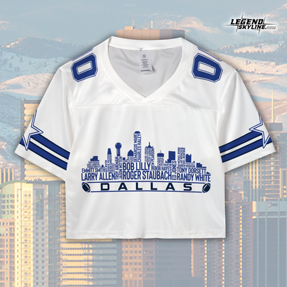 Dallas Custom Football Jersey Greatest Of All Time Team Legends, Dallas City Skyline Shirt, Personalized Embroidery Name Number