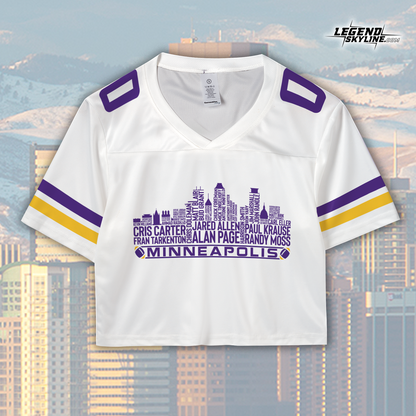 Minnesota Jersey Custom Football Greatest Of All Time Team Legends Minnesota City Skyline Jersey Shirt, Personalized Embroidery Name Number