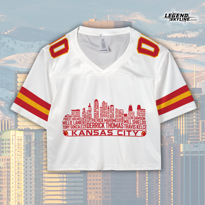 Kansas Jersey Custom Football Greatest Of All Time Team Legends Kansas City Skyline Jersey Shirt, Personalized Embroidery Name Number