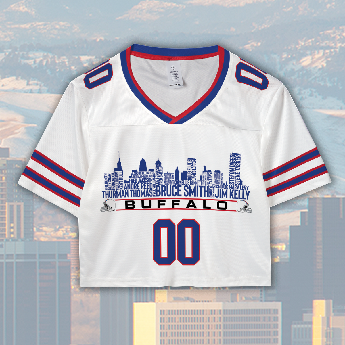 Buffalo Jersey Custom Football Greatest Of All Time Team Legends Buffalo Skyline Jersey Shirt Personalized Embroidery Name Number