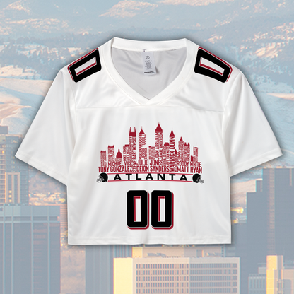 Atlanta Jersey Custom Football Greatest Of All Time Team Legends Atlanta City Skyline Jersey Shirt Personalized Embroidery Name Number