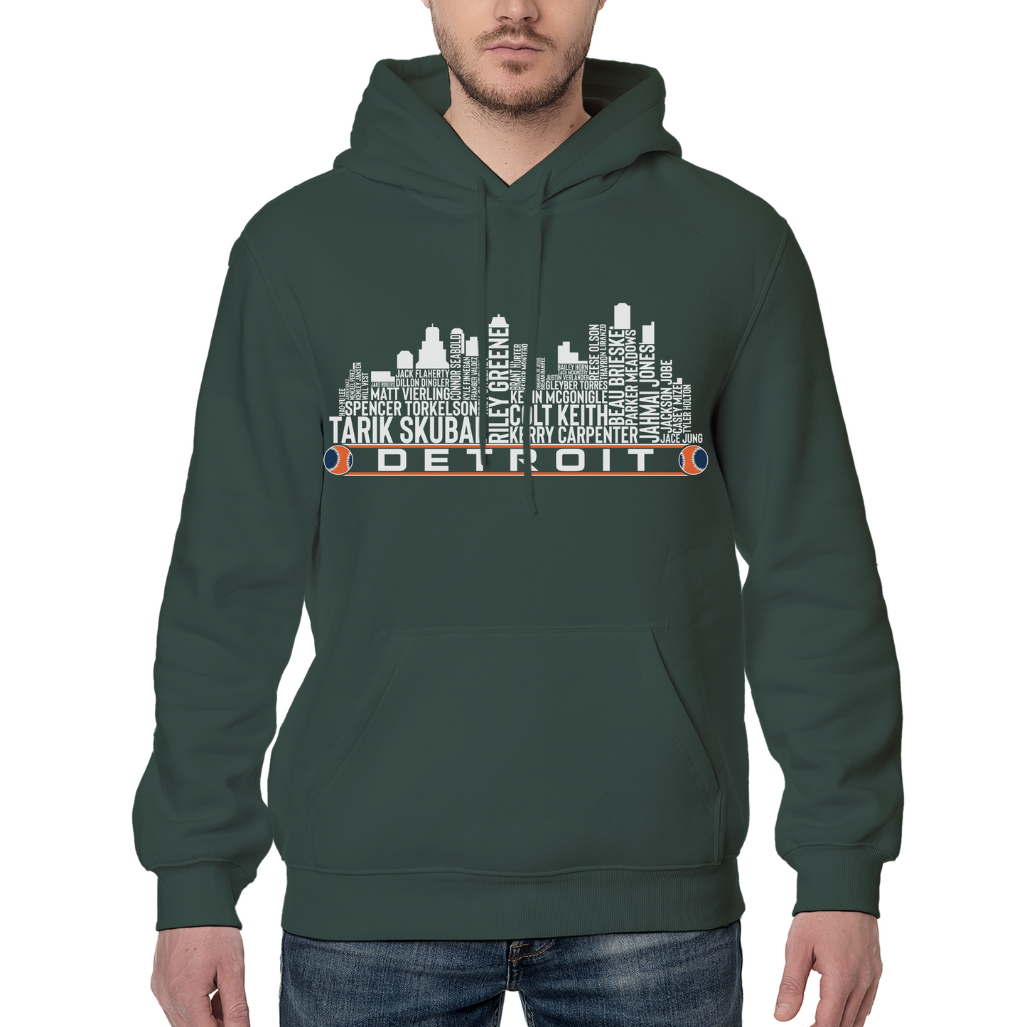 Detroit Baseball Team Current Roster Detroit City Skyline Shirts