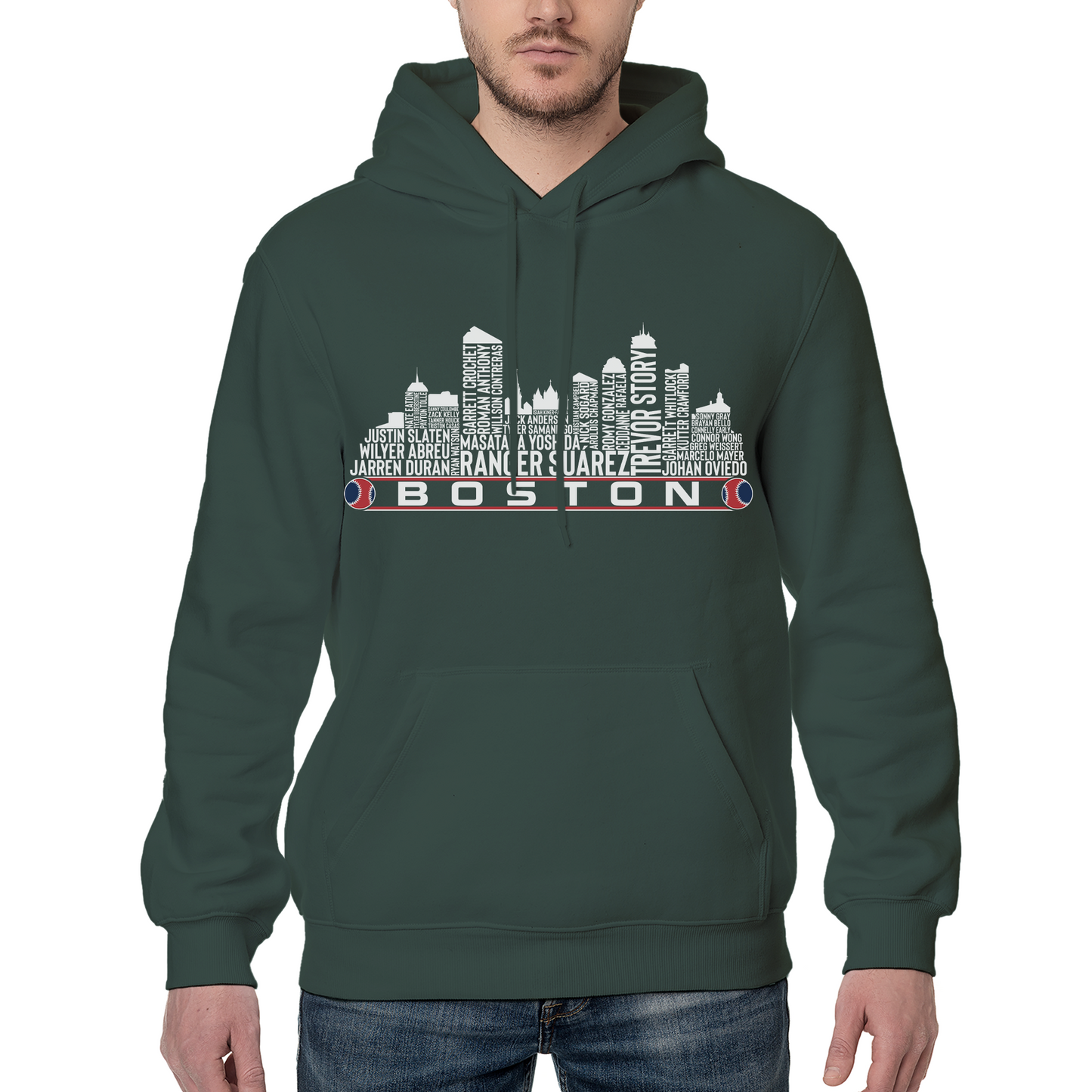 Boston Baseball Team Current Roster Boston City Skyline Shirts