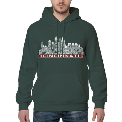 Cincinnati Baseball Team Current Roster Cincinnati City Skyline Shirts