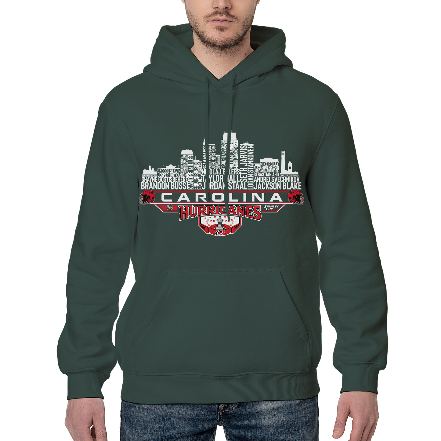 Carolina Hockey Stanley 2026 Team Champions Raleigh City Skyline Shirts