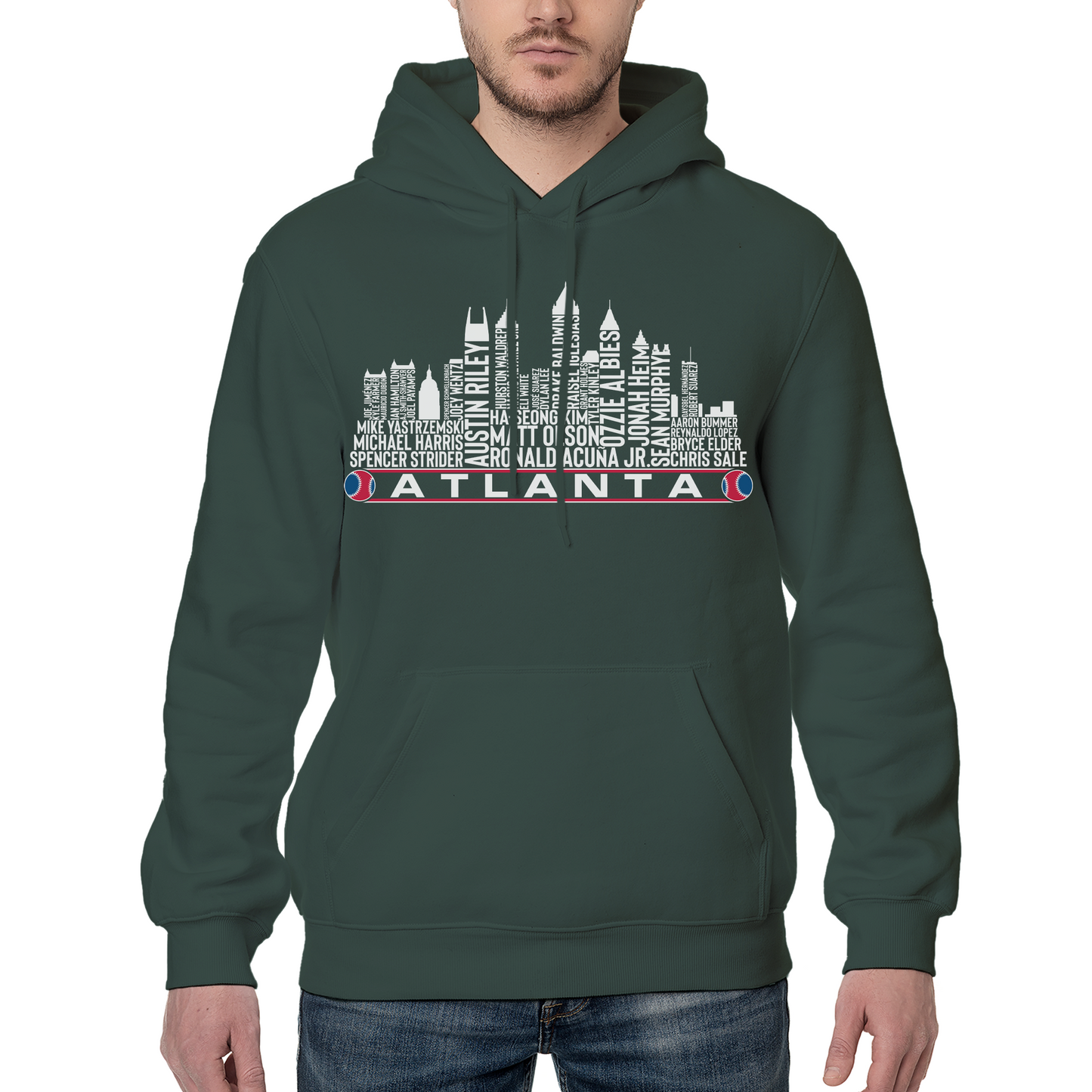 Atlanta Baseball Team Current Roster Atlanta City Skyline Shirts