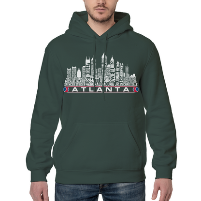 Atlanta Baseball Team Current Roster Atlanta City Skyline Shirts