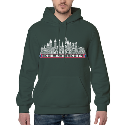 Philadelphia Baseball Team Current Roster Philadelphia City Skyline Shirts