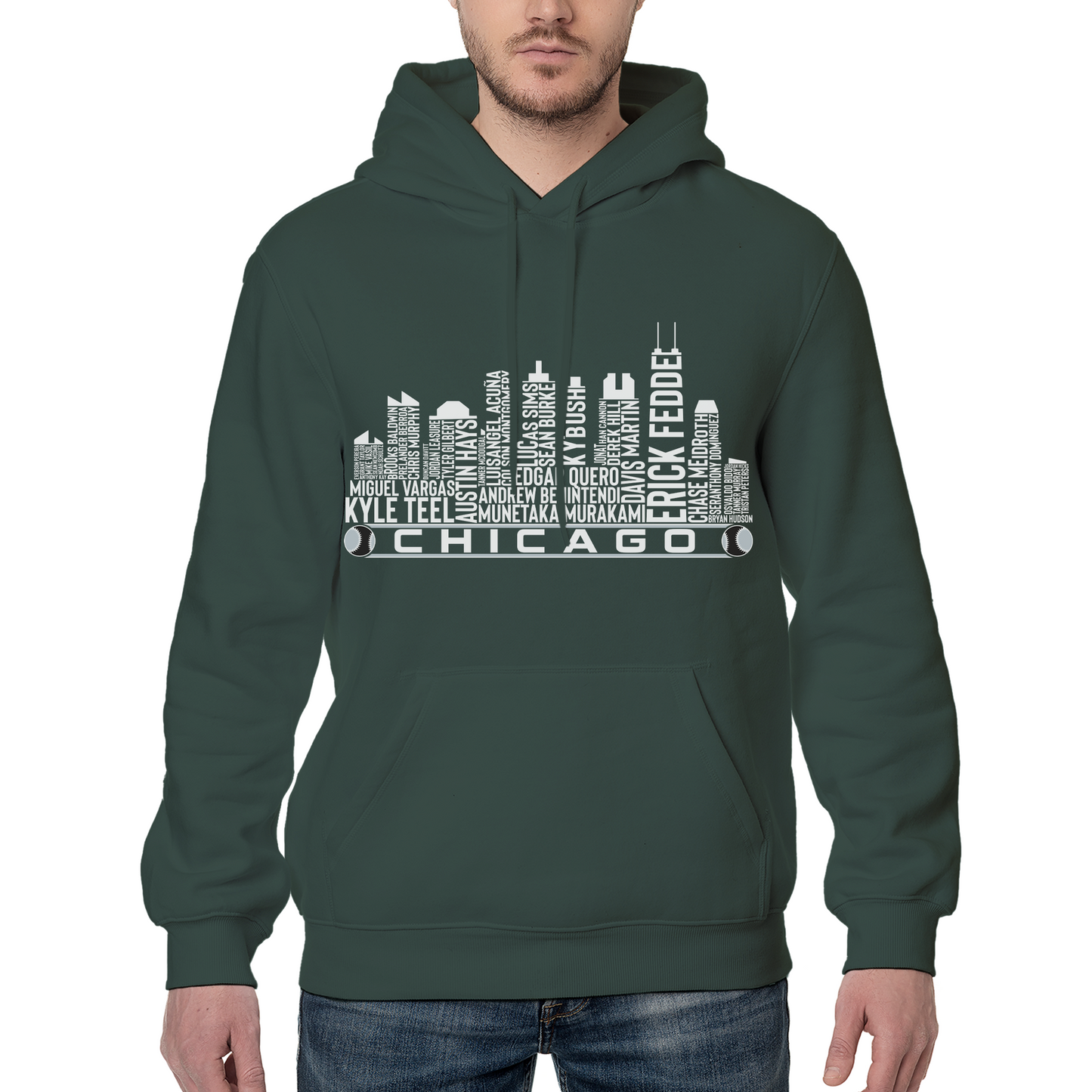 Chicago Baseball Team Current Roster Chicago City Skyline Shirts