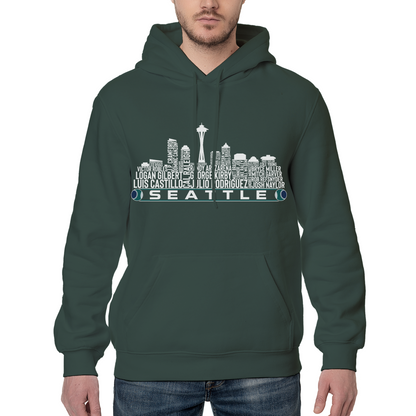 Seattle Baseball Team Current Roster Seattle City Skyline Shirts