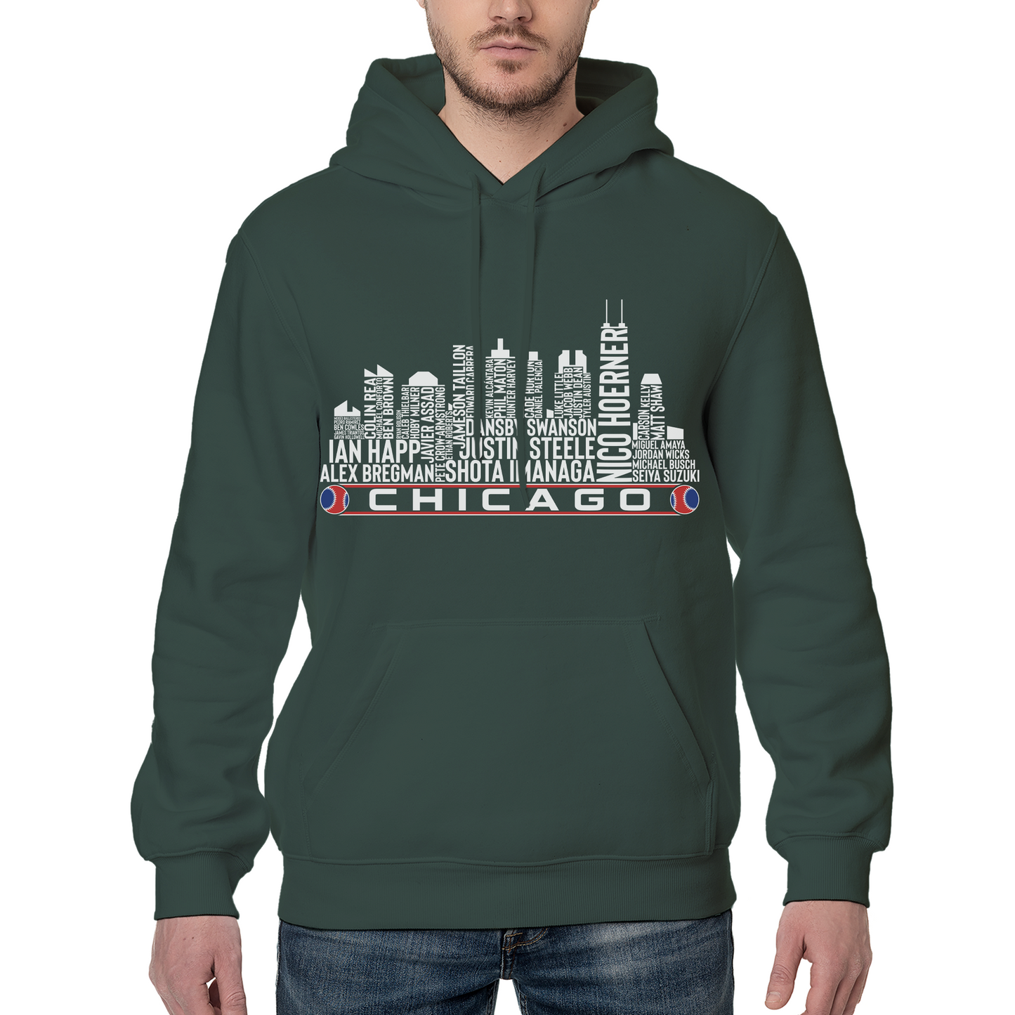 Chicago Baseball Team Current Roster Chicago City Skyline Shirts