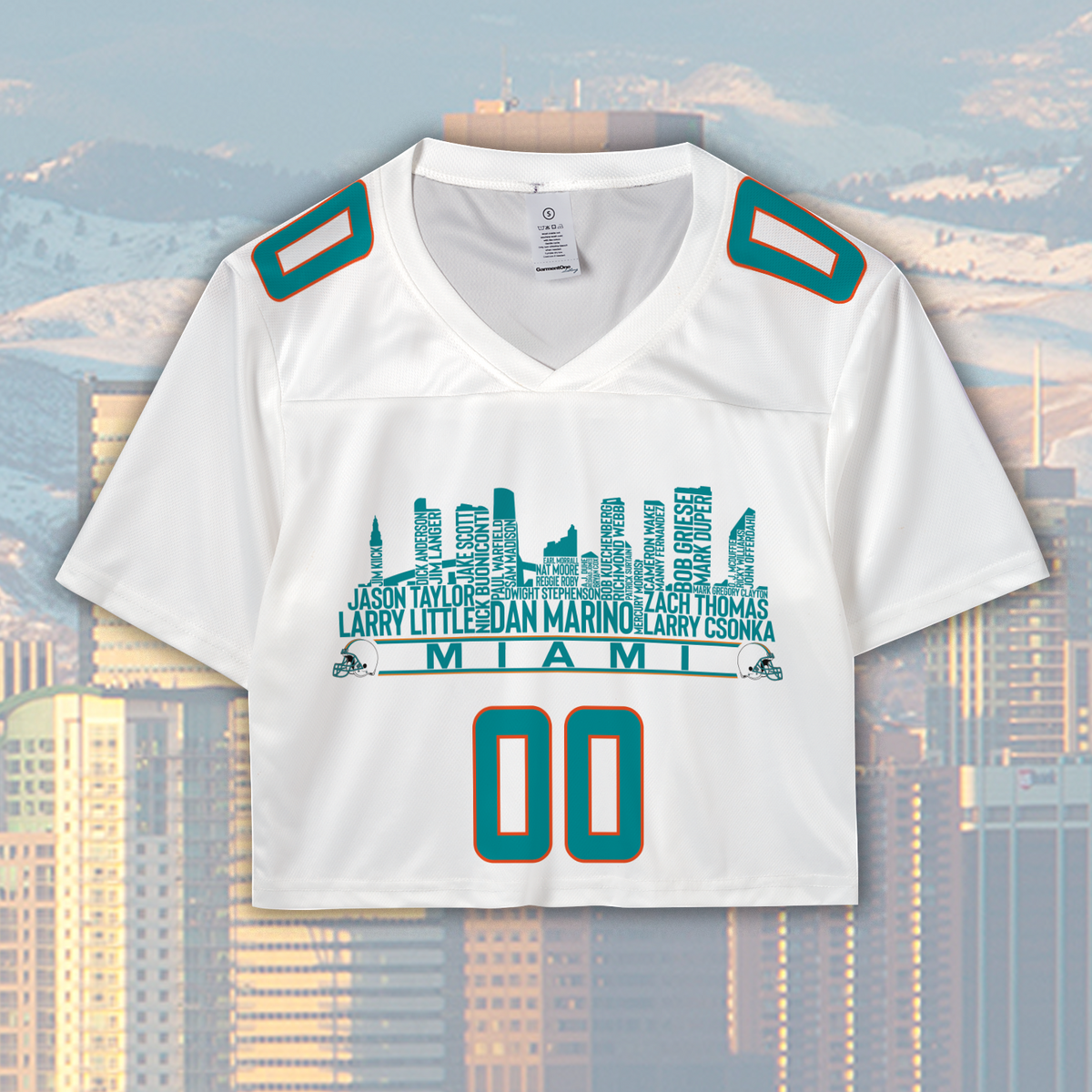 Miami Jersey Custom Football Greatest Of All Time Team Legends Miami City Skyline Jersey Shirt Personalized Embroidery Name Number