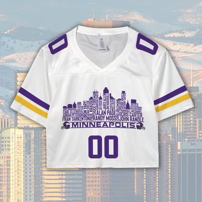 Minnesota Jersey Custom Football Greatest Of All Time Team Legends Minnesota City Skyline Jersey Shirt Personalized Embroidery Name Number