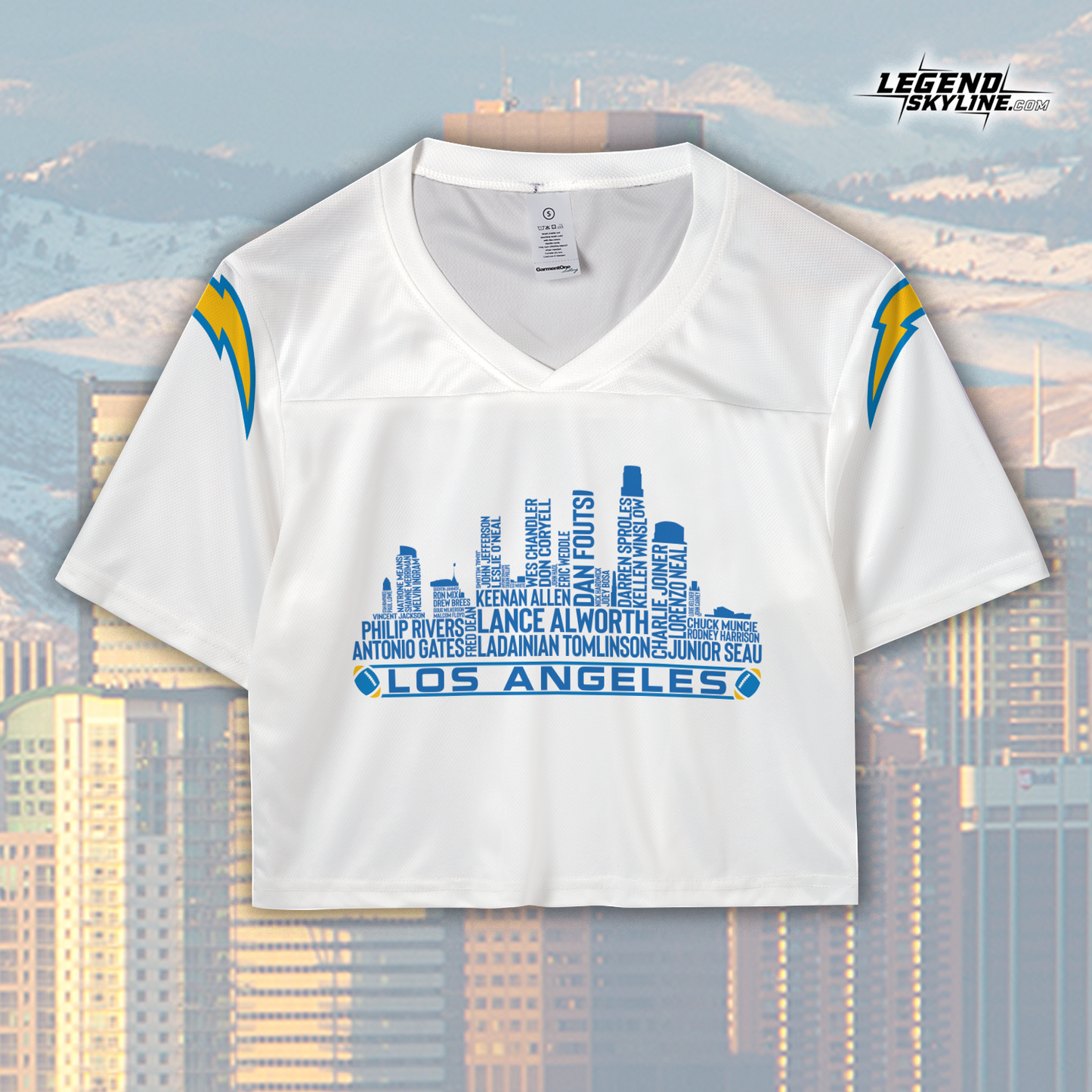 Los Angeles C Jersey Custom Football Greatest Of All Time Team Legends Los Angeles City Skyline Jersey Shirt Personalized Embroidery Name Number