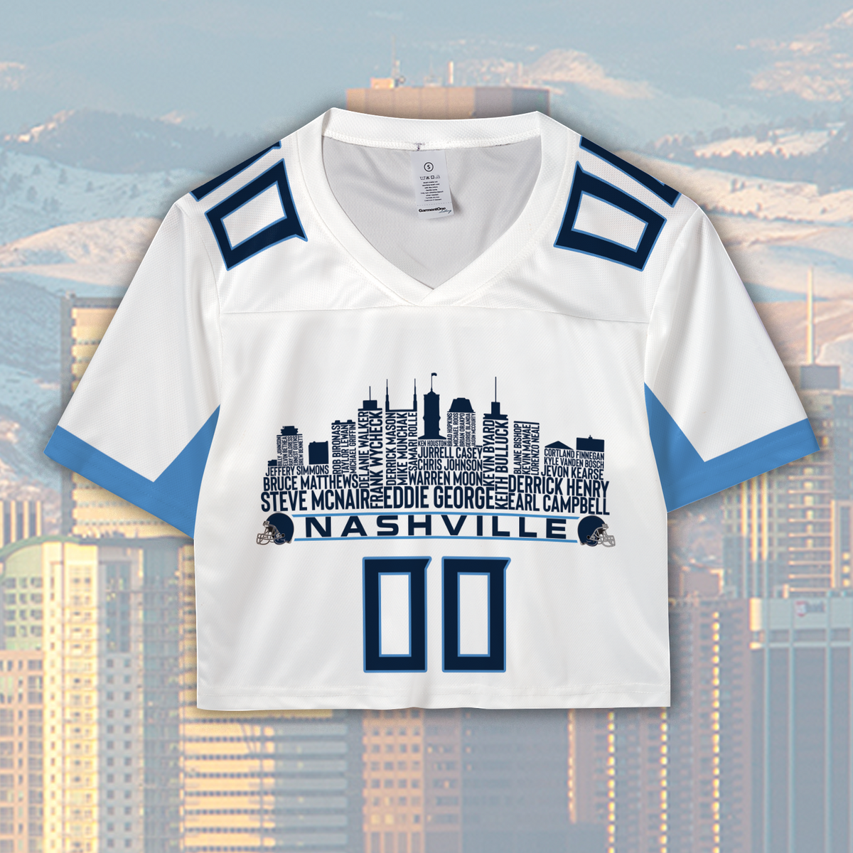 Tennessee Custom Football Jersey Greatest Of All Time Team Legends Tennessee City Skyline Shirt Personalized Embroidery Name Number