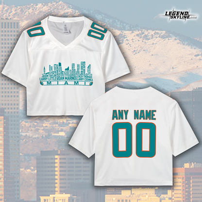Miami Jersey Custom Football Greatest Of All Time Team Legends Miami City Skyline Jersey Shirt Personalized Embroidery Name Number