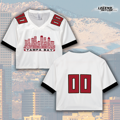 Tampa Bay Custom Football Greatest Of All Time Team Legends Tampa Bay City Skyline Jersey Shirt, Personalized Embroidery Name Number