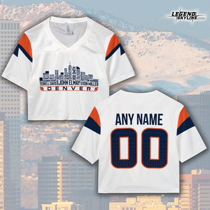 Denver Custom Football Jersey Greatest Of All Time Team Legends Denver City Skyline Shirt Personalized Embroidery Name Number