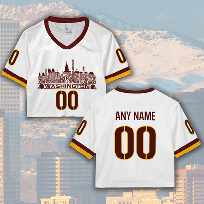 Washington Jersey Custom Football Greatest Of All Time Team Legends Washington D.C Skyline Jersey Shirt Personalized Embroidery Name Number