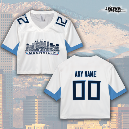 Tennessee Custom Football Jersey Greatest Of All Time Team Legends, Tennessee City Skyline Shirt, Personalized Embroidery Name Number