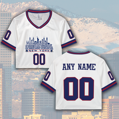 New York Jersey Custom Football Greatest Of All Time Team Legends New York City Skyline Jersey Shirt Personalized Embroidery Name Number