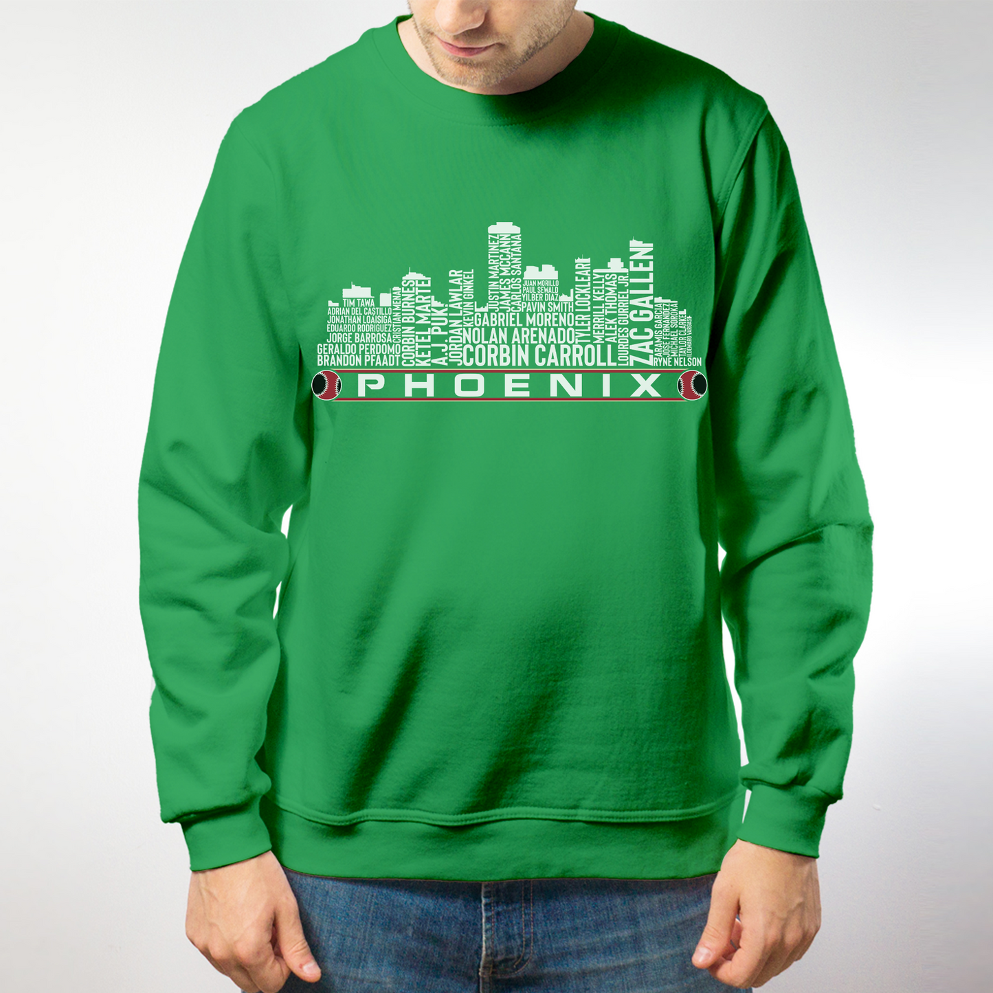 Arizona Baseball Team Current Roster Phoenix City Skyline Shirts