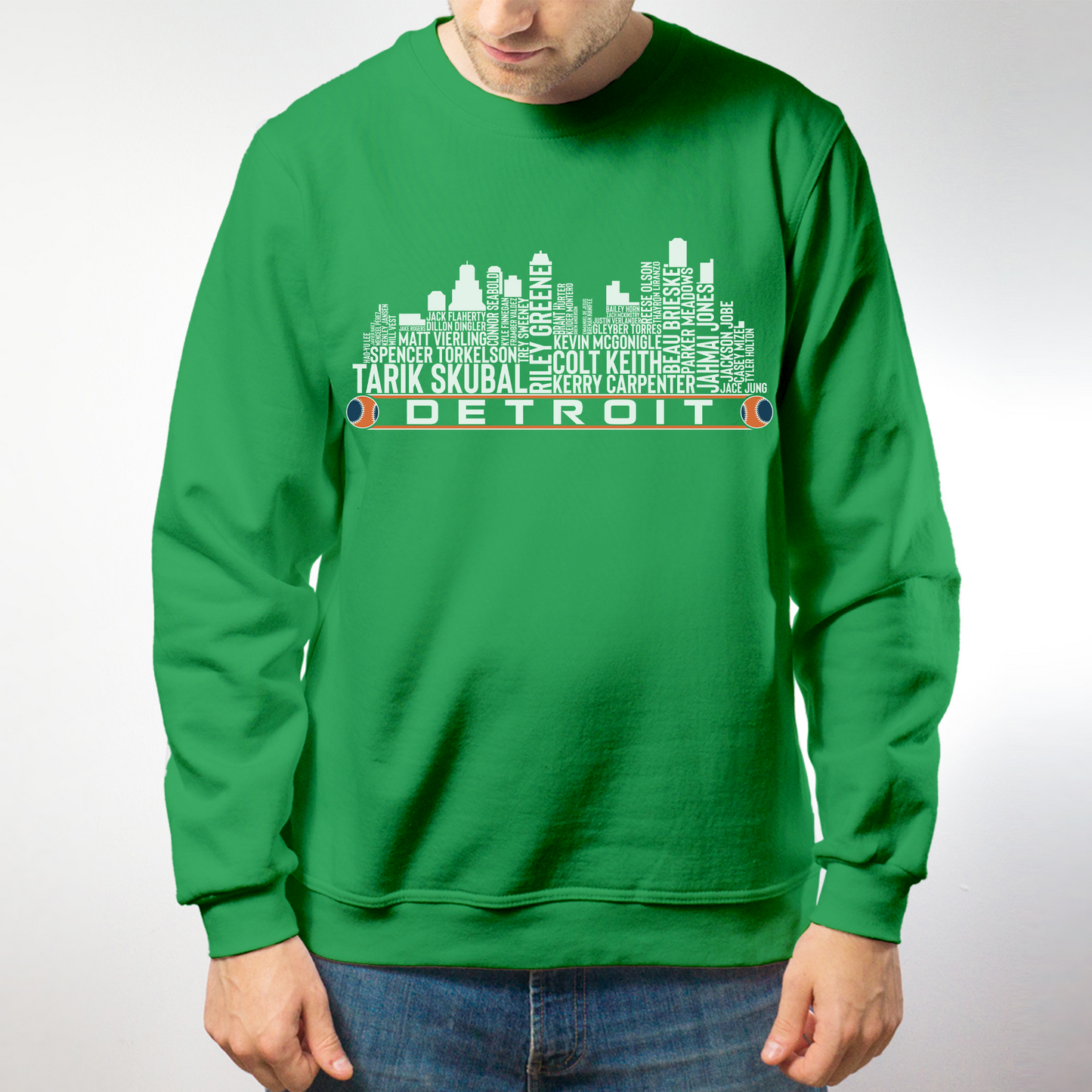 Detroit Baseball Team Current Roster Detroit City Skyline Shirts
