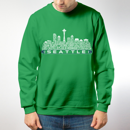 Seattle Baseball Team Current Roster Seattle City Skyline Shirts
