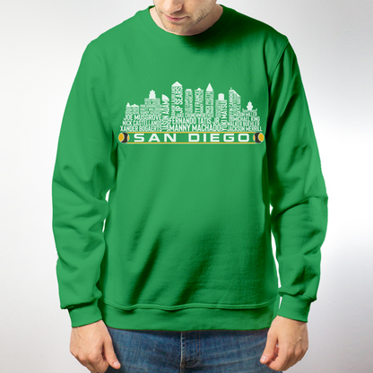 San Diego Baseball Team Current Roster San Diego City Skyline Shirts