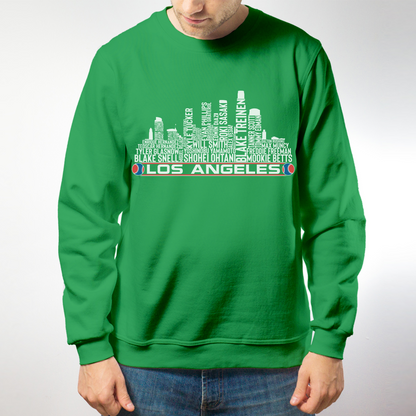Los Angeles Baseball Team Current Roster Los Angeles City Skyline Shirts