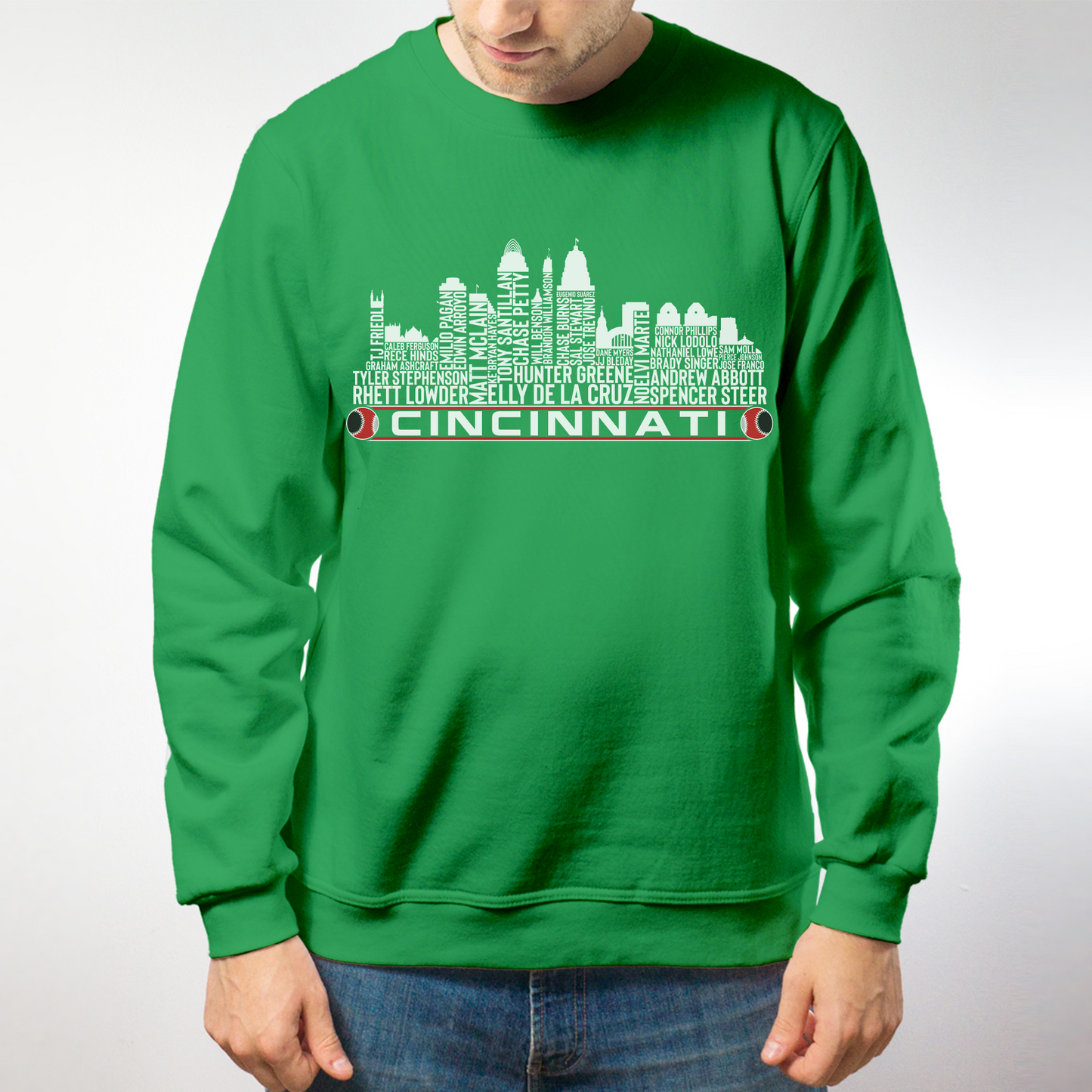 Cincinnati Baseball Team Current Roster Cincinnati City Skyline Shirts