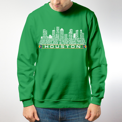 Houston Baseball Team Current Roster Houston City Skyline Shirts
