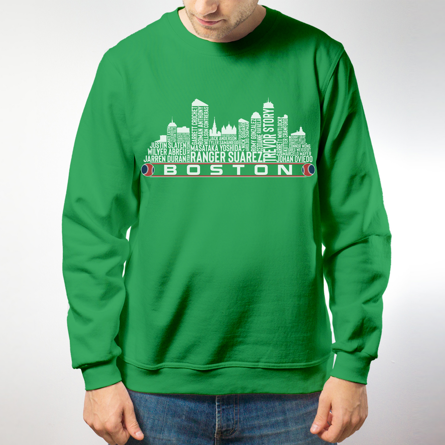 Boston Baseball Team Current Roster Boston City Skyline Shirts