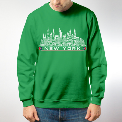New York Baseball Team Current Roster New York City Skyline Shirts