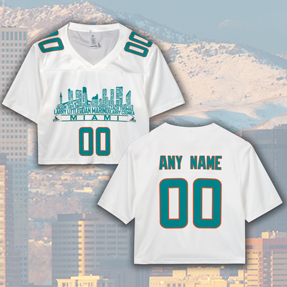 Miami Jersey Custom Football Greatest Of All Time Team Legends Miami City Skyline Jersey Shirt Personalized Embroidery Name Number