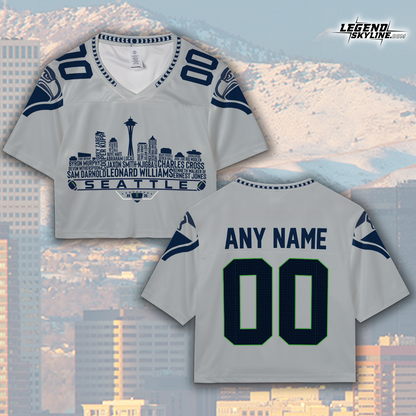 Seattle Football Jersey Custom Legacy Roster 2025 Seattle City Skyline Personalized Embroidery Name Number Shirts